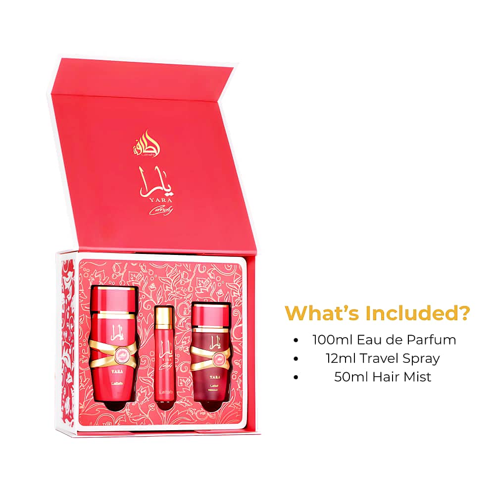 Lattafa Yara Candy 3 Piece Gift Set view 1