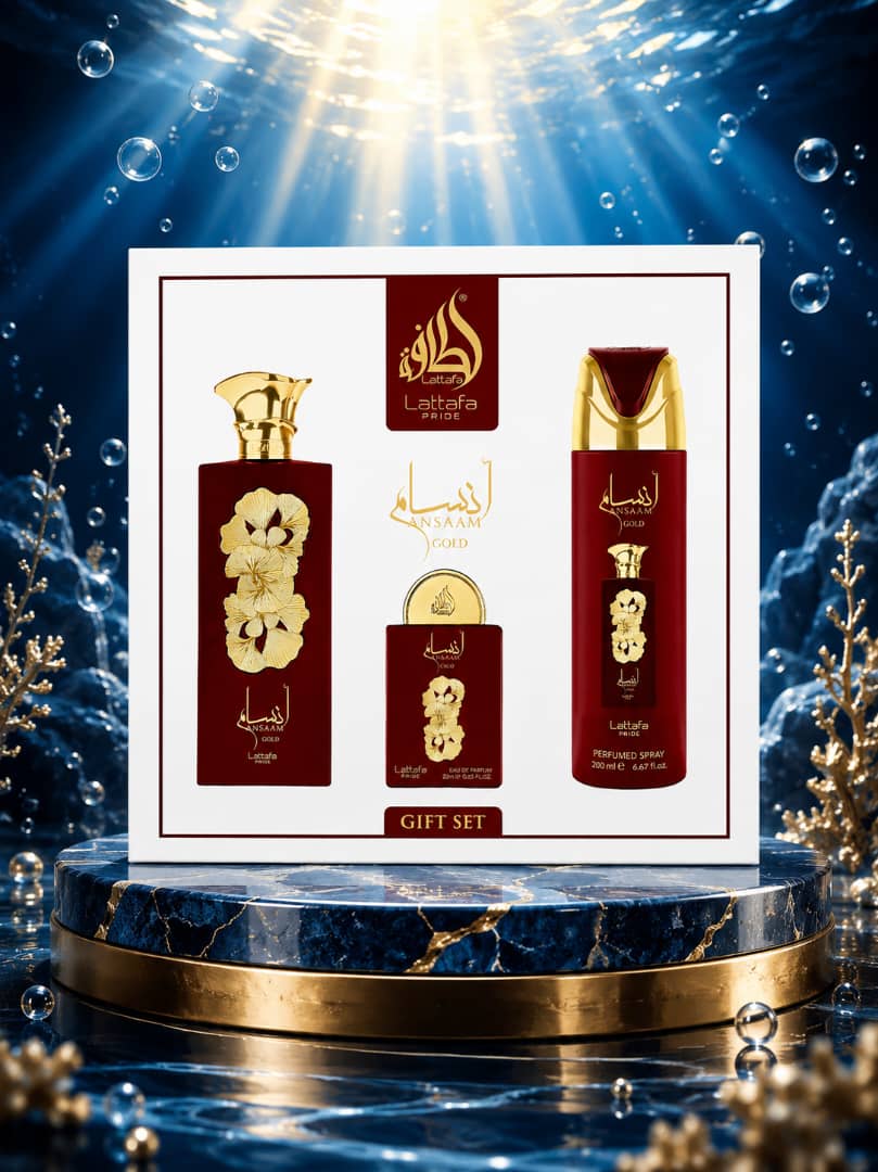 Lattafa Pride Ansaam Gold 3 Piece Gift Set view 3
