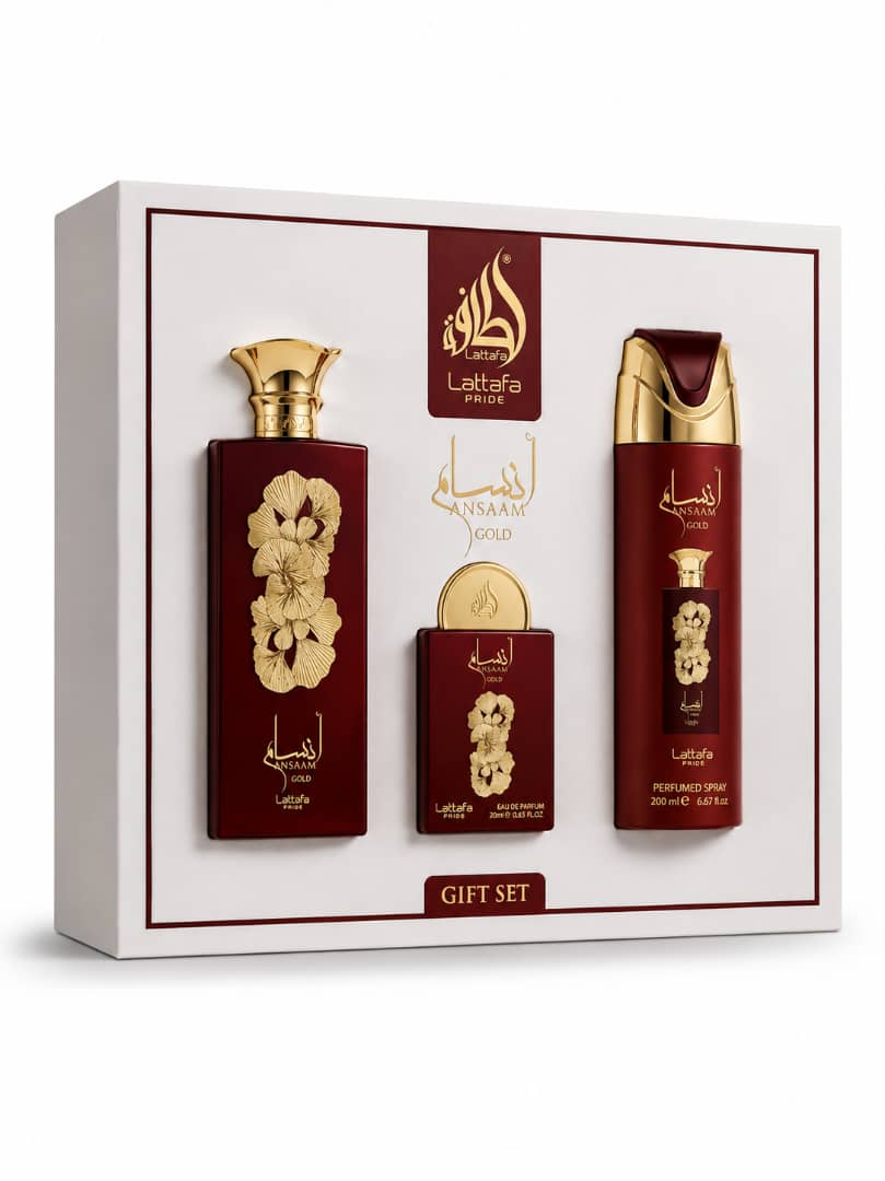 Lattafa Pride Ansaam Gold 3 Piece Gift Set