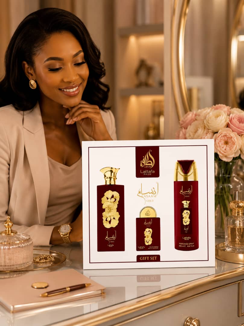 Lattafa Pride Ansaam Gold 3 Piece Gift Set view 1