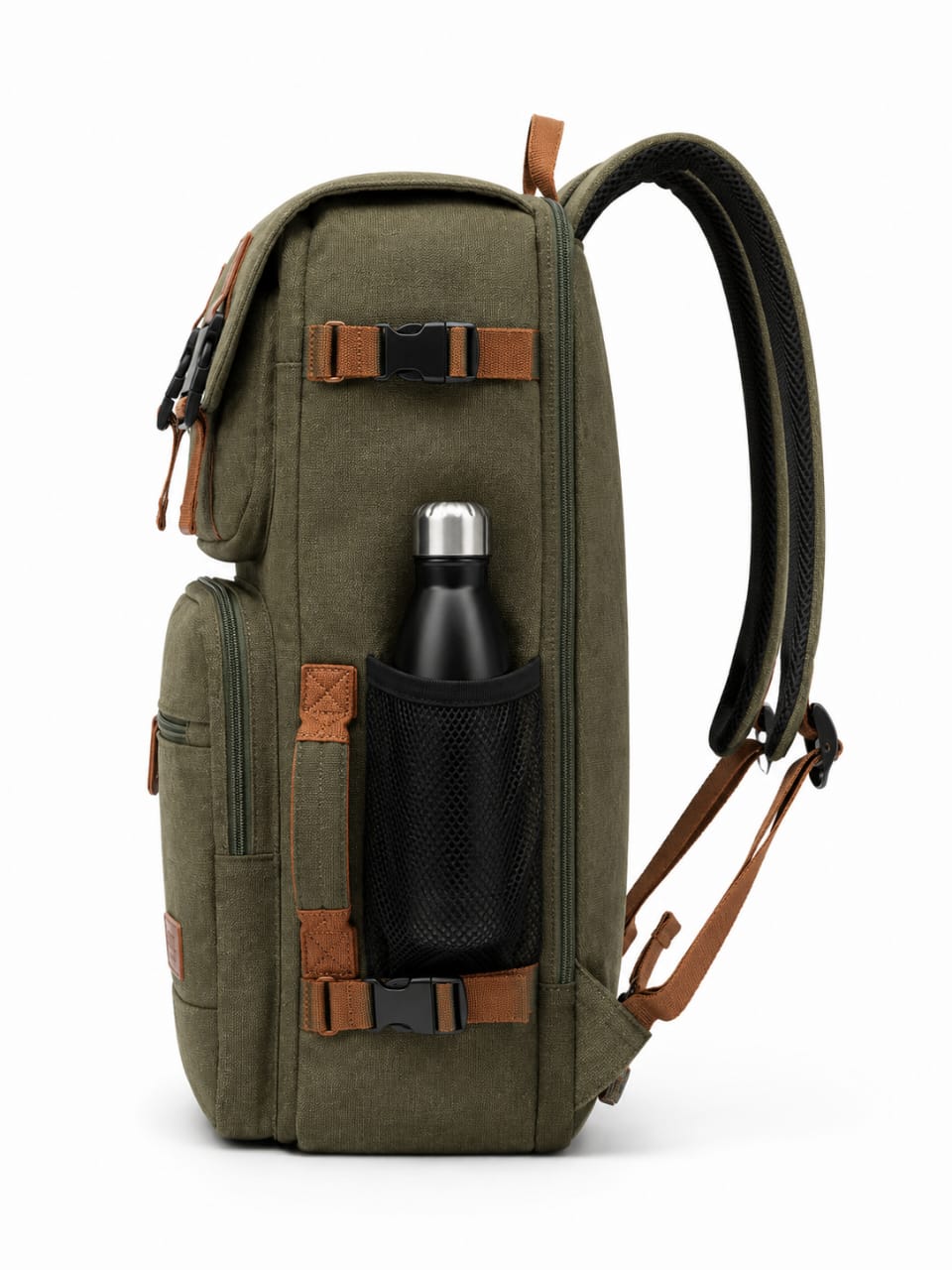 Olive Canvas Convertible Travel Pack — view 3